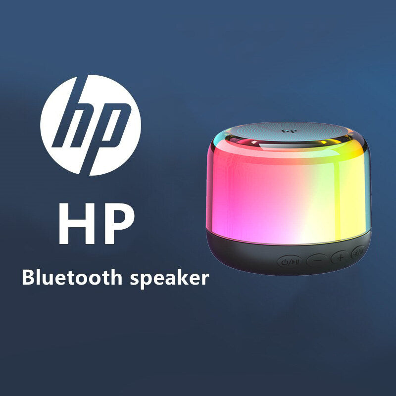 HP BTS02 Bluetooth Speaker 360° Sound, RGB Lights, Deep Bass, TWS