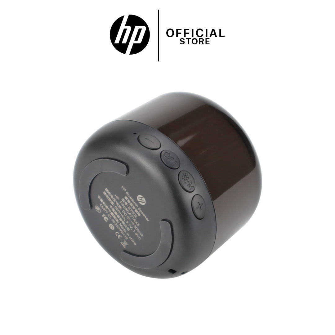 HP BTS02 Bluetooth Speaker 360° Sound, RGB Lights, Deep Bass, TWS