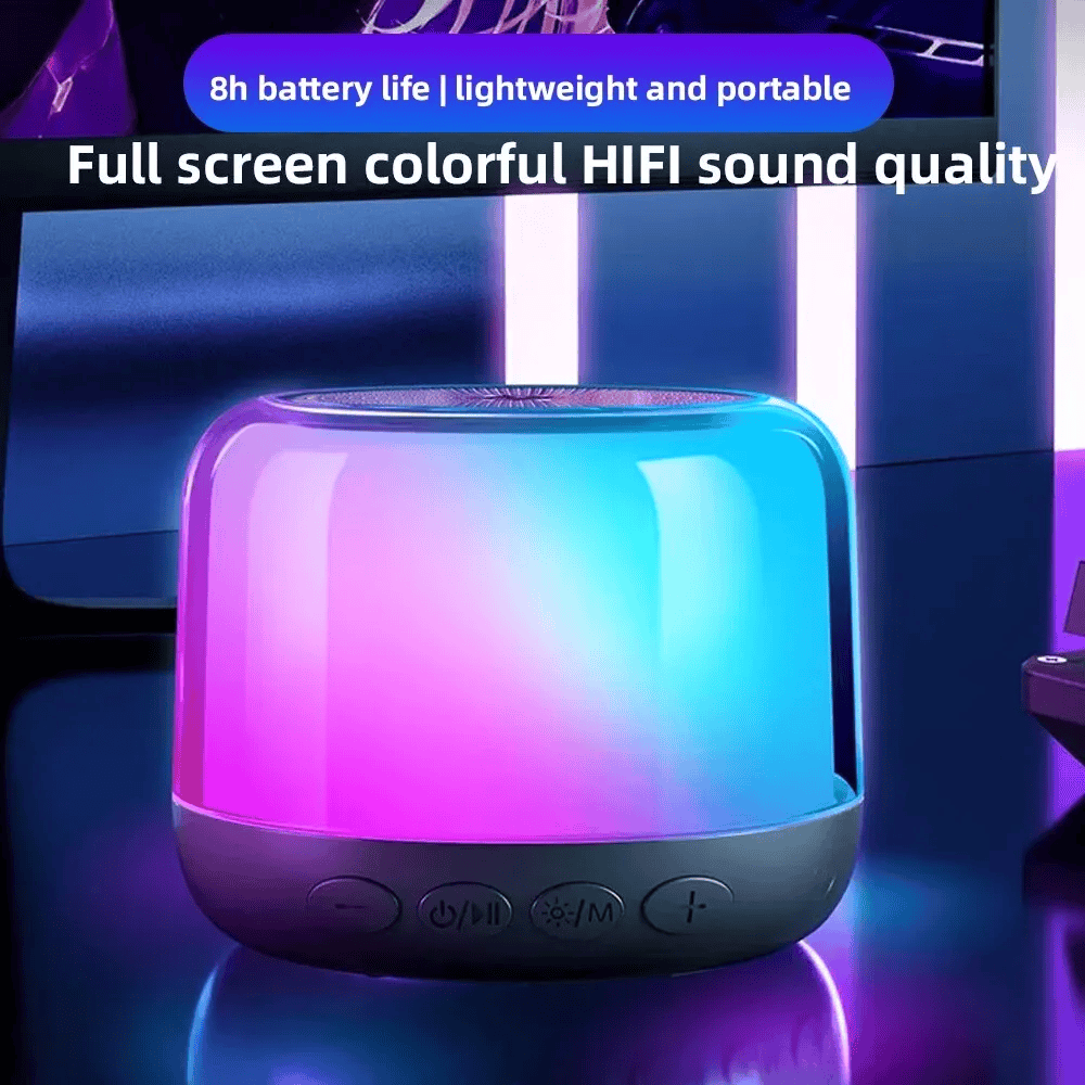 HP BTS02 Bluetooth Speaker 360° Sound, RGB Lights, Deep Bass, TWS